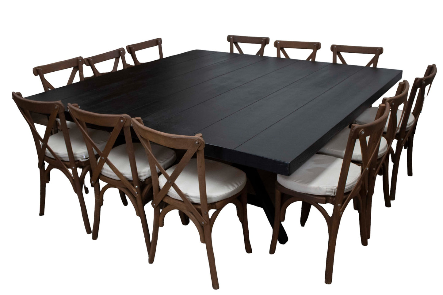 Mesa Cuadrada Negra (14 pax)