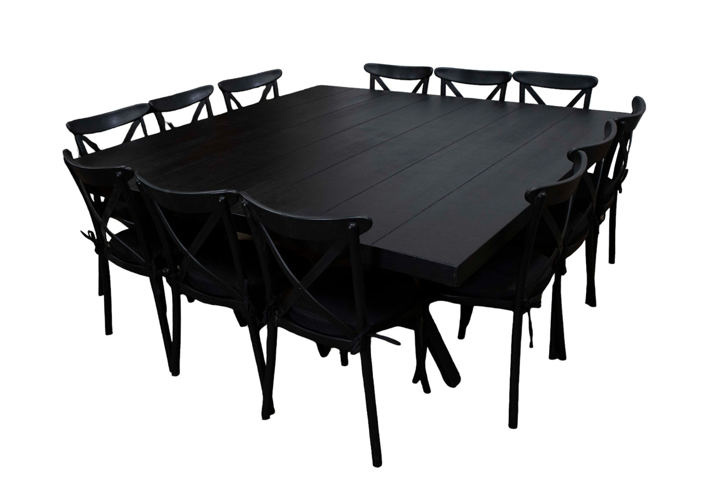 Mesa Cuadrada Negra (14 pax)