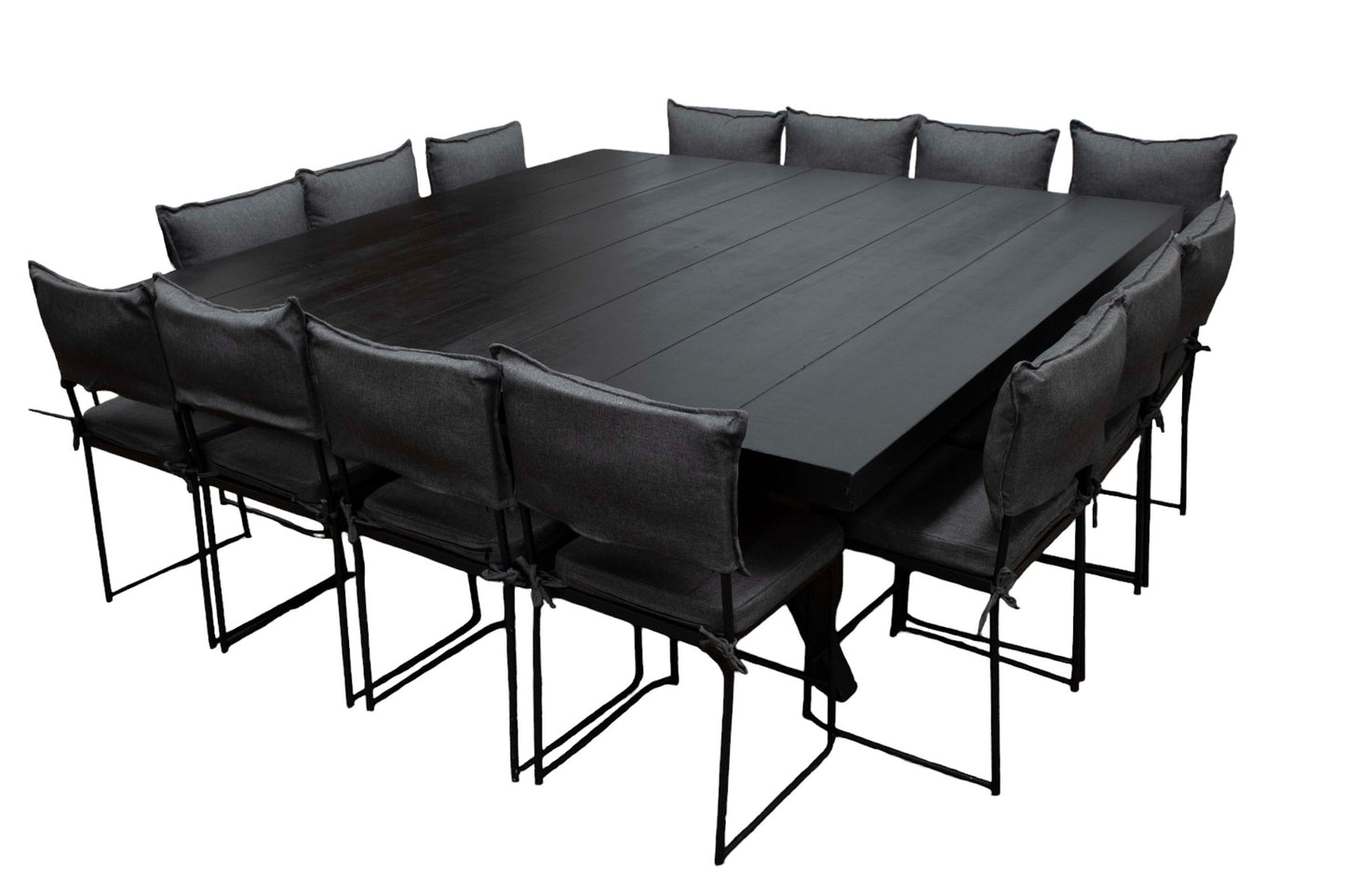 Mesa Cuadrada Negra (14 pax)