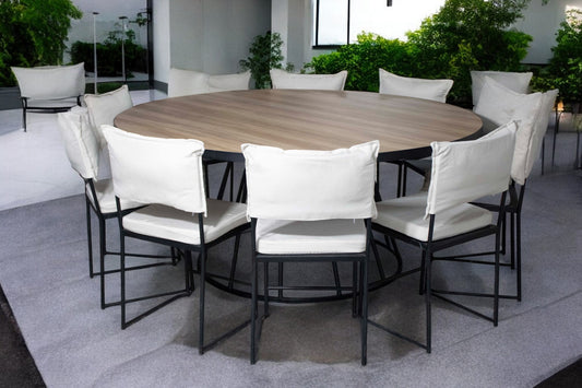 Mesa Smith Circular Nogal (10 pax)