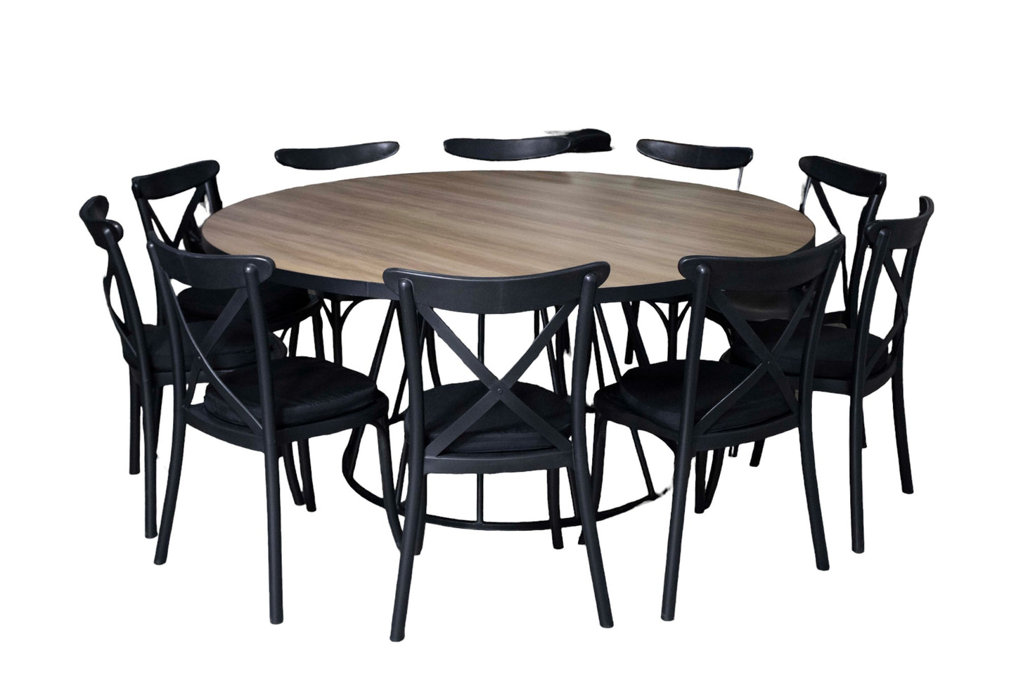Mesa Smith Circular Nogal (10 pax)