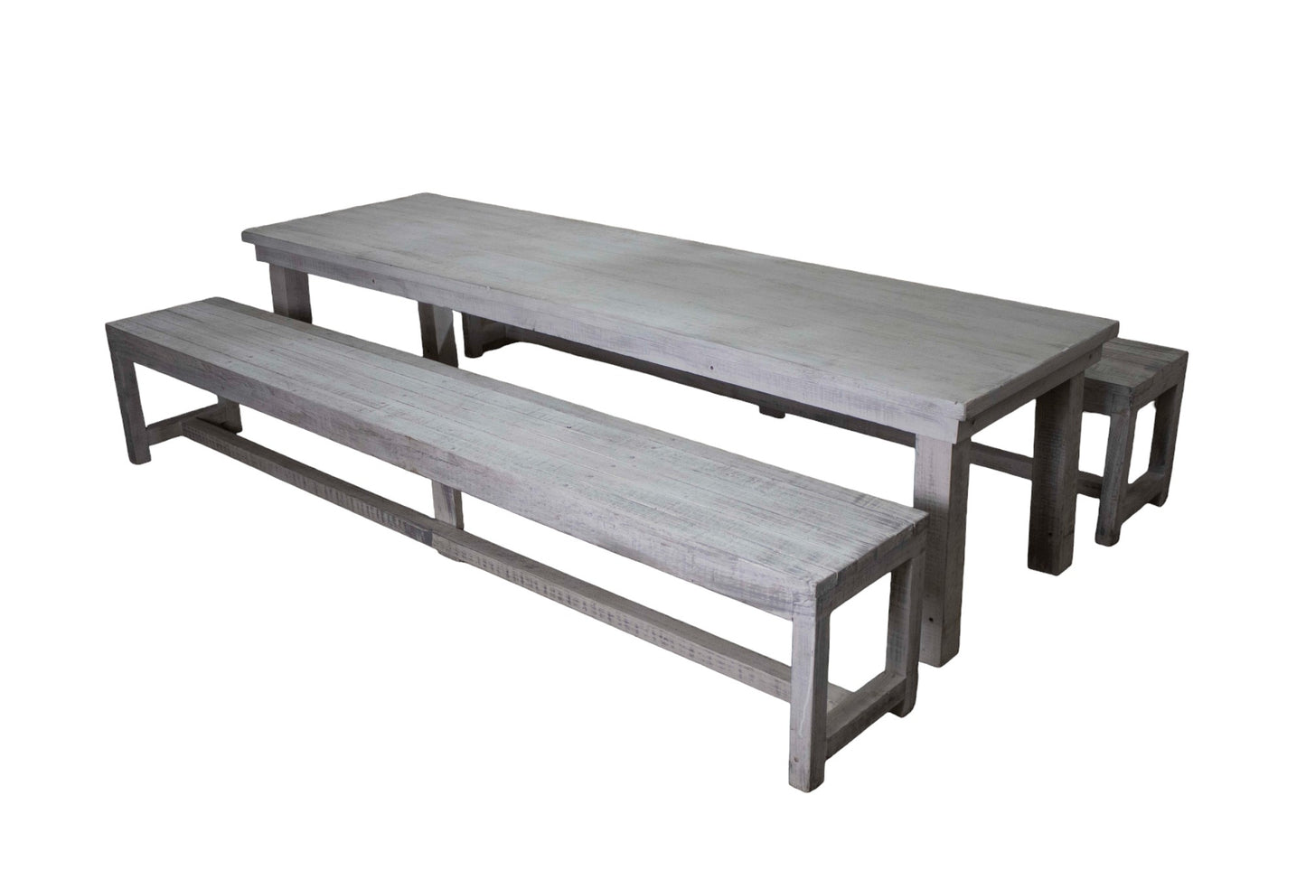 Mesa Infantil Blanca con Bancas (8 pax)