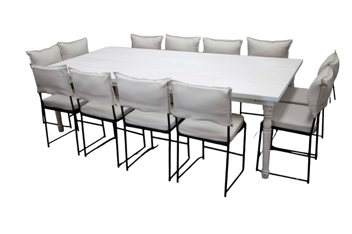 Mesa Rectangular Blanca (12 pax)