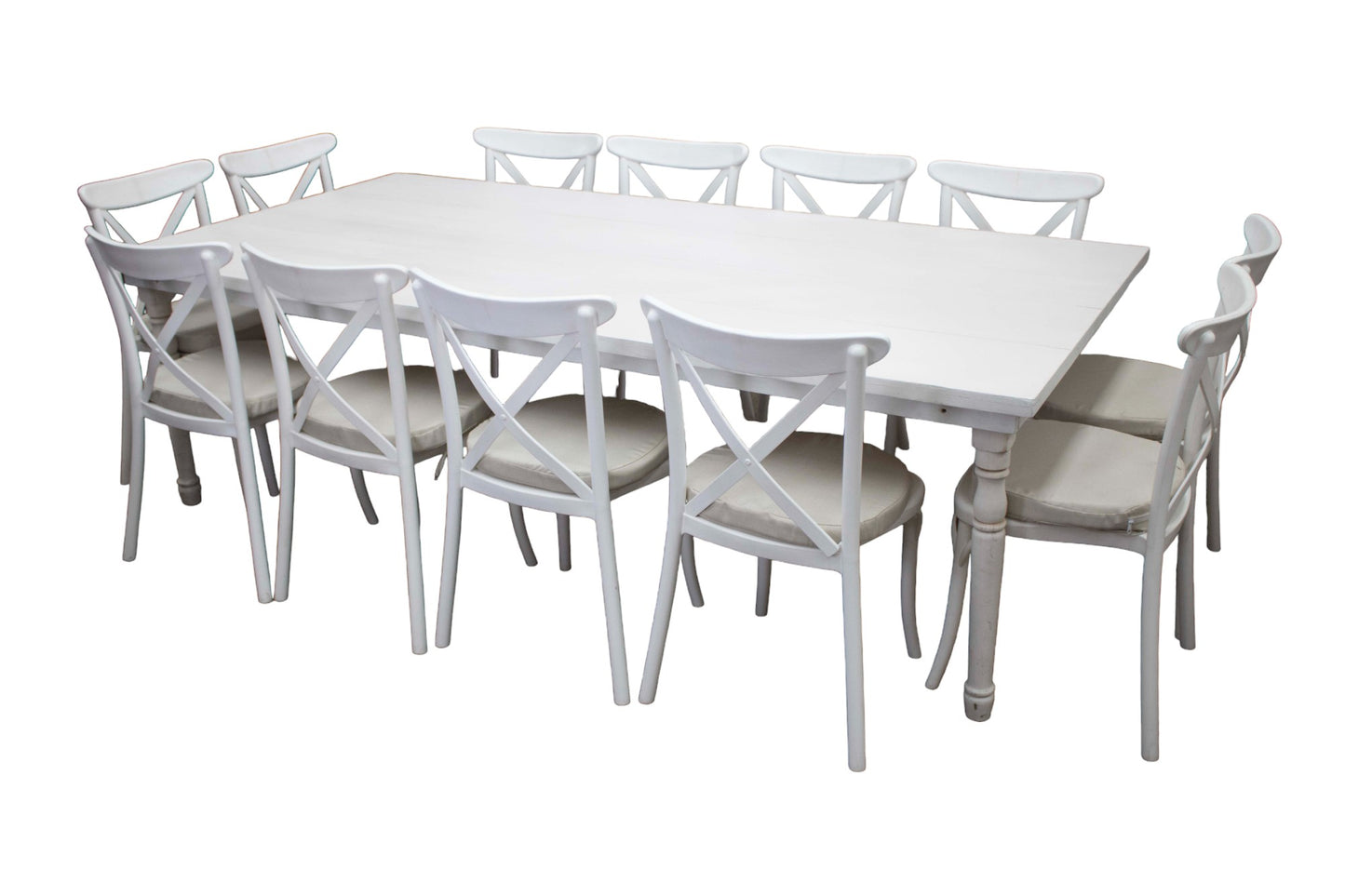 Mesa Rectangular Blanca (12 pax)