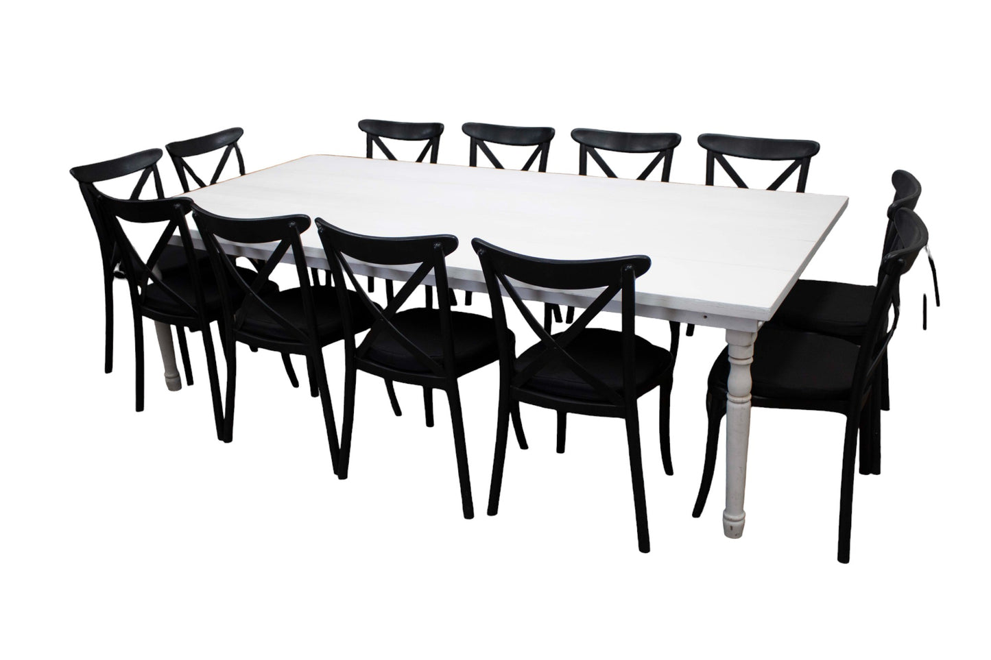 Mesa Rectangular Blanca (12 pax)