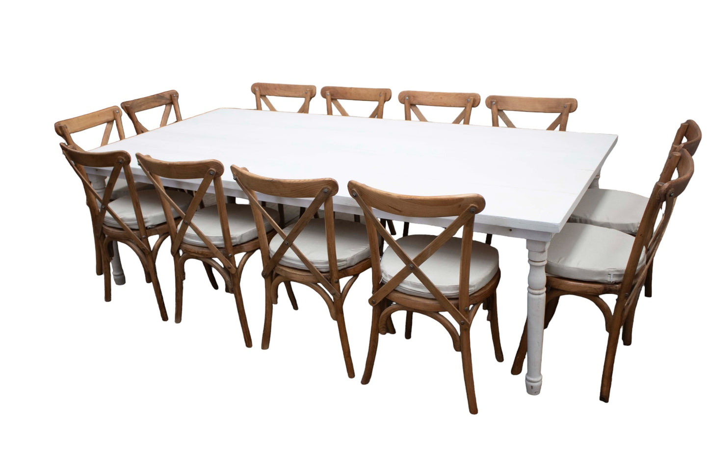 Mesa Rectangular Blanca (12 pax)