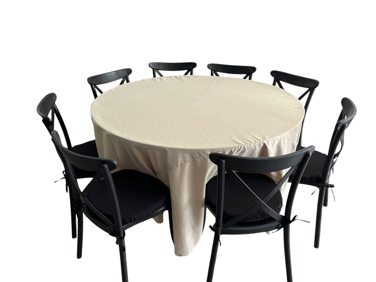Mesa Redonda Mantel Beige (8 pax)