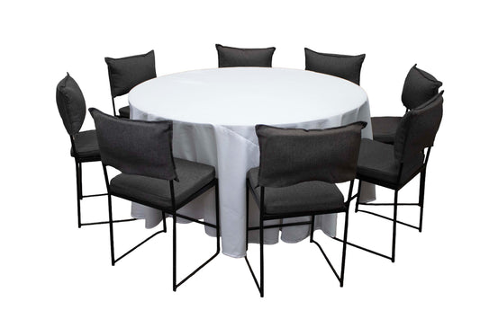 Mesa Redonda Mantel Blanco (8 pax)