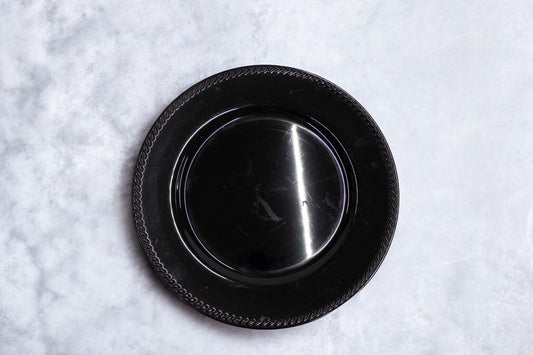 Plato Base Lineas Negro