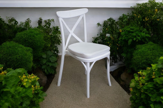 Silla Crossback Blanca Resina