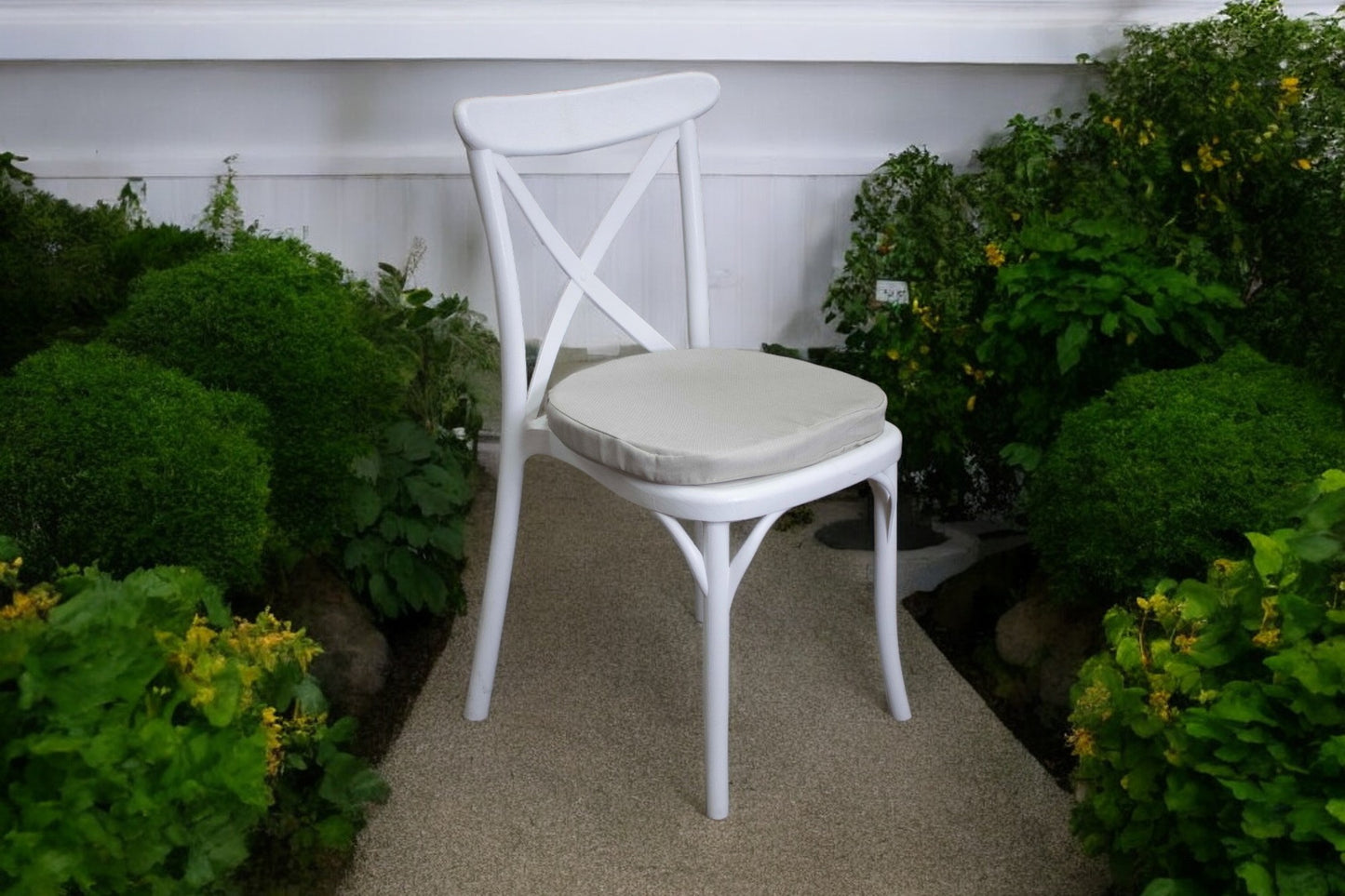 Silla Crossback Blanca Resina