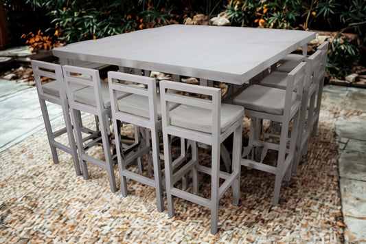 Mesa Alta Cuadrada Blanca (14 pax)