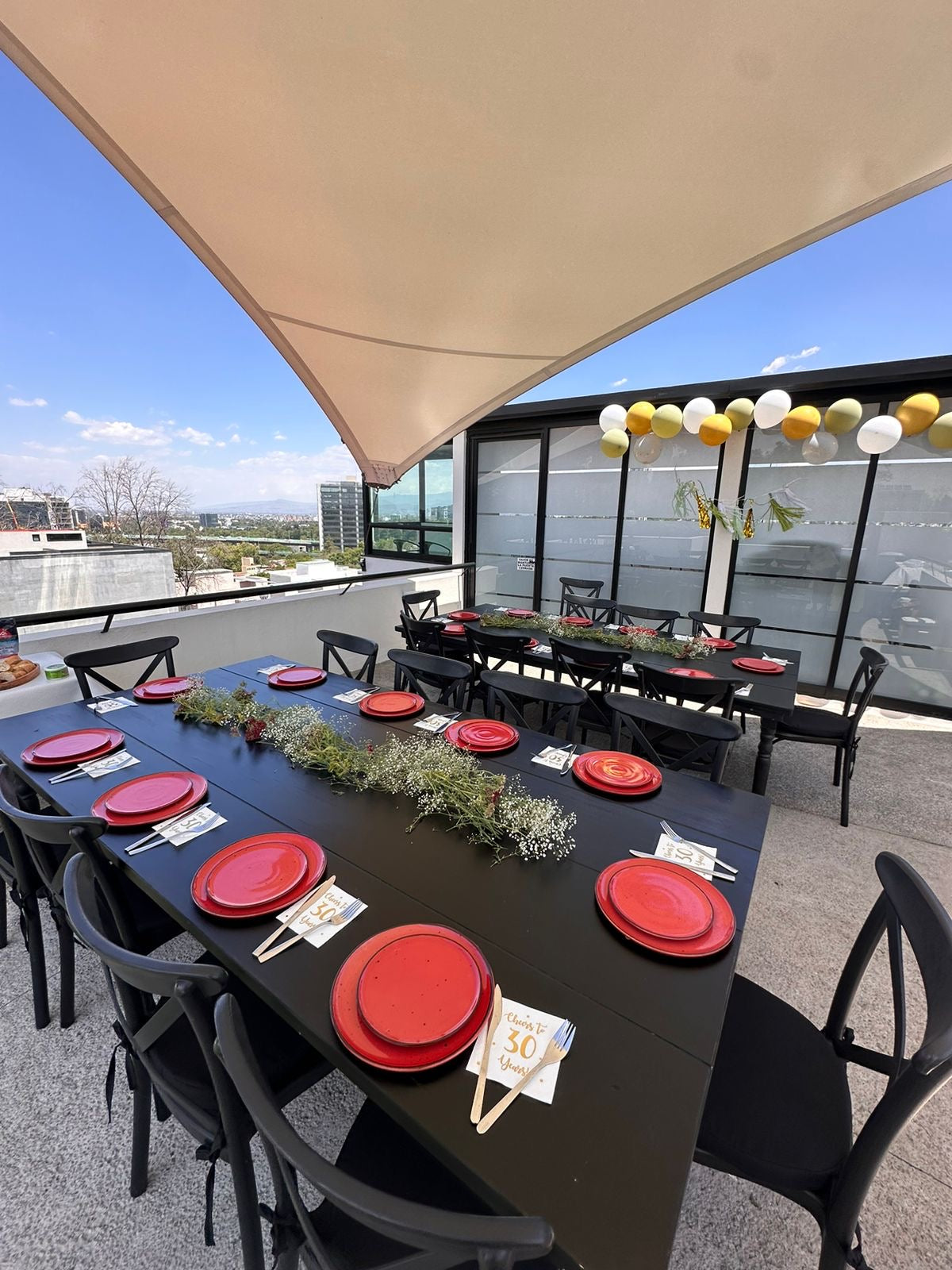 Mesa Rectangular Negra (12 pax)