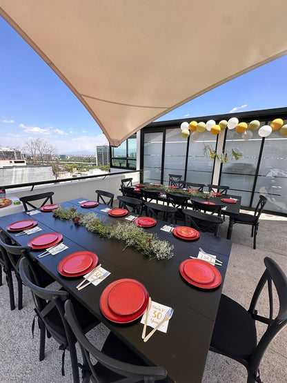 Mesa Rectangular Negra (12 pax)