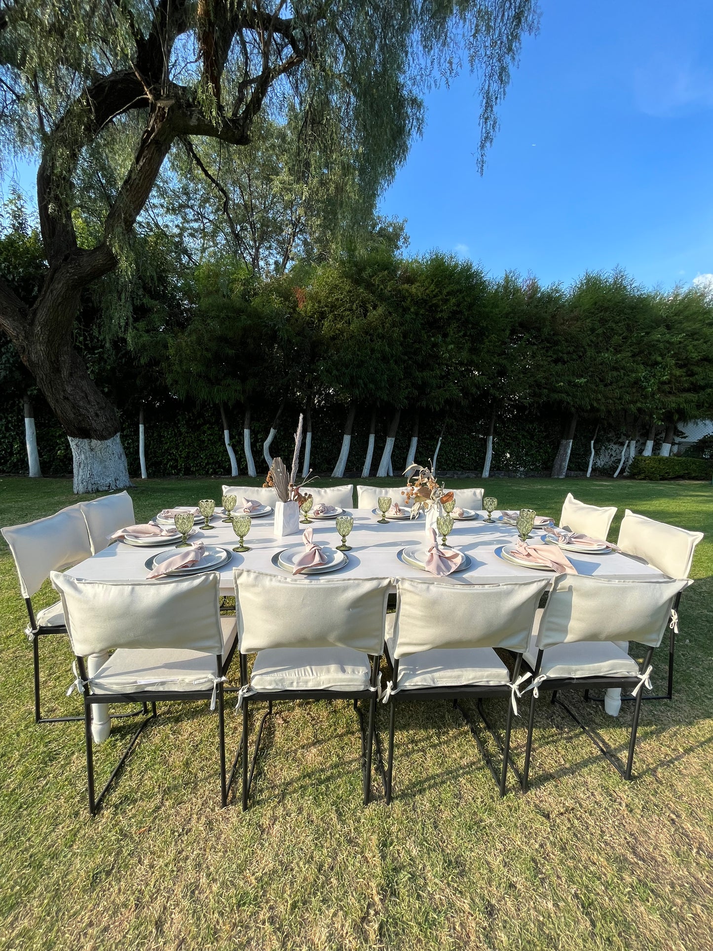Mesa Rectangular Blanca (12 pax)