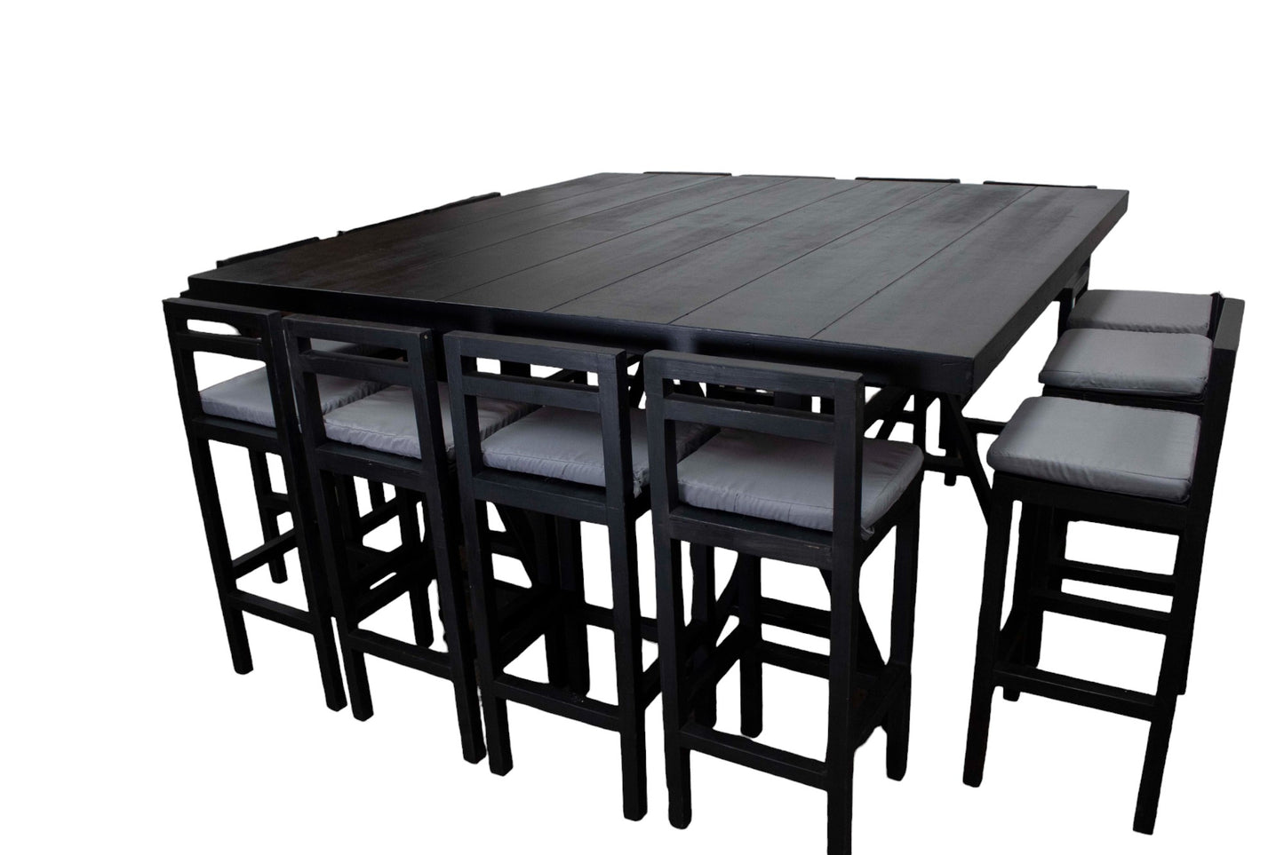 Mesa Alta Cuadrada Negra (14 pax)