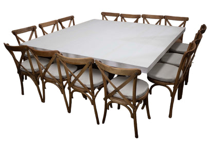 Mesa Cuadrada Blanca (14 pax)
