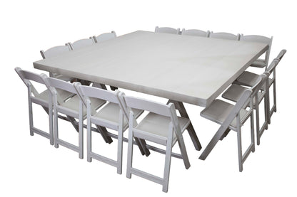 Mesa Cuadrada Blanca (14 pax)