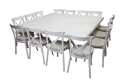 Mesa Cuadrada Blanca (14 pax)