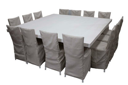 Mesa Cuadrada Blanca (14 pax)