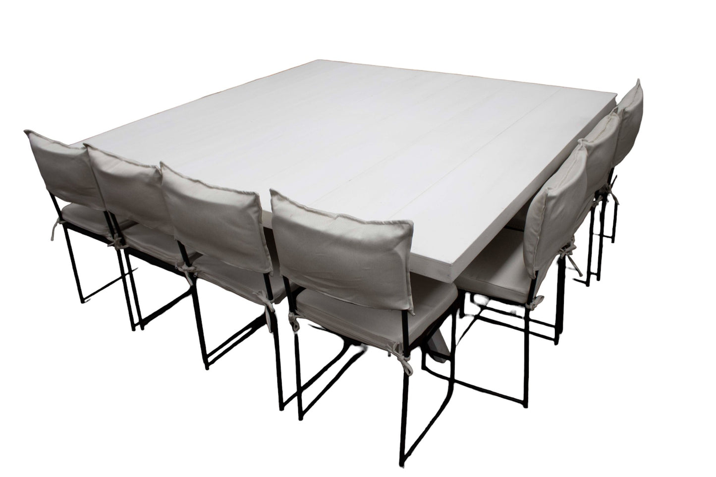 Mesa Cuadrada Blanca (14 pax)