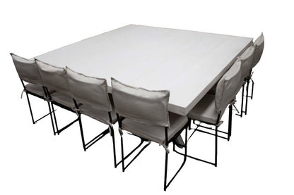 Mesa Cuadrada Blanca (14 pax)