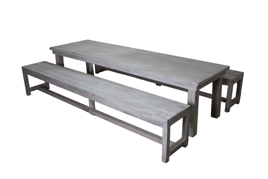 Mesa Infantil Blanca con Bancas (8 pax)