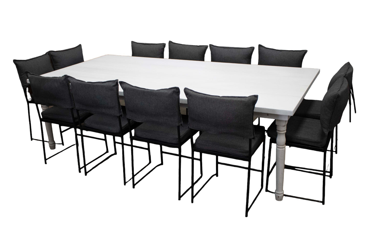 Mesa Rectangular Blanca (12 pax)