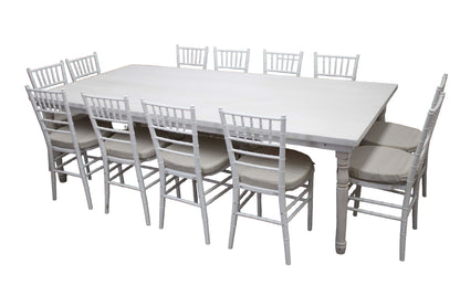 Mesa Rectangular Blanca (12 pax)