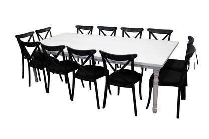 Mesa Rectangular Blanca (12 pax)