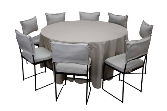 Mesa Redonda Mantel Beige (8 pax)