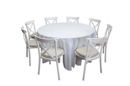 Mesa Redonda Mantel Blanco (8 pax)