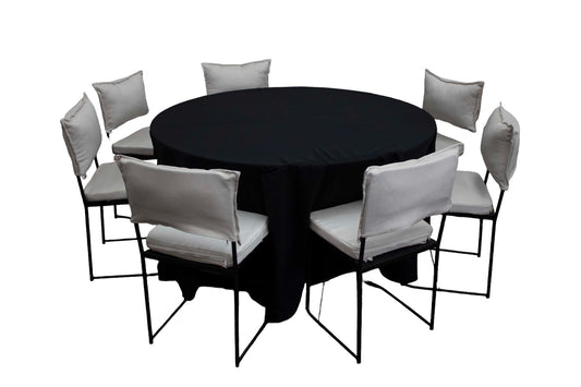Mesa Redonda Mantel Negro (8 pax)