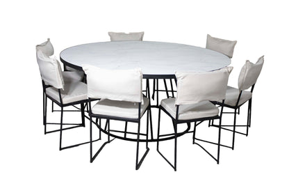 Mesa Smith Circular Blanca (10 pax)