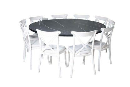 Mesa Smith Circular Negra (10 pax)