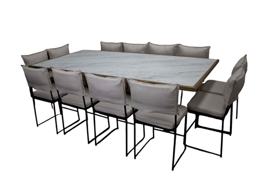 Mesa Smith Dorada Blanca (12 pax)