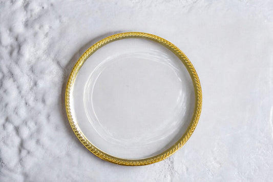 Plato Base Filo Dorado