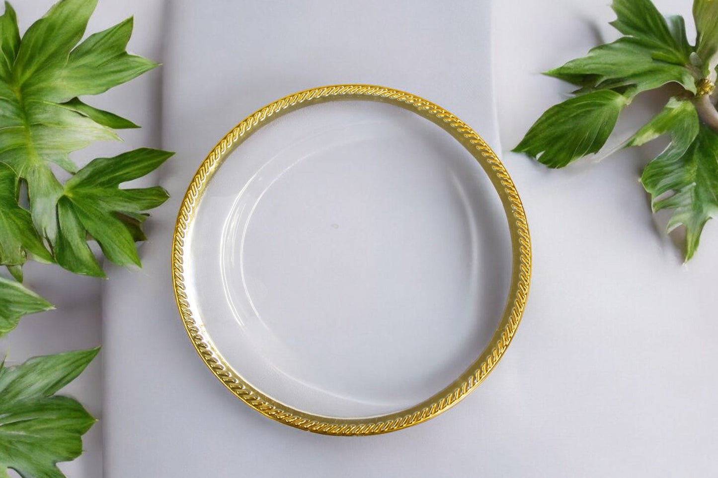 Plato Base Filo Dorado