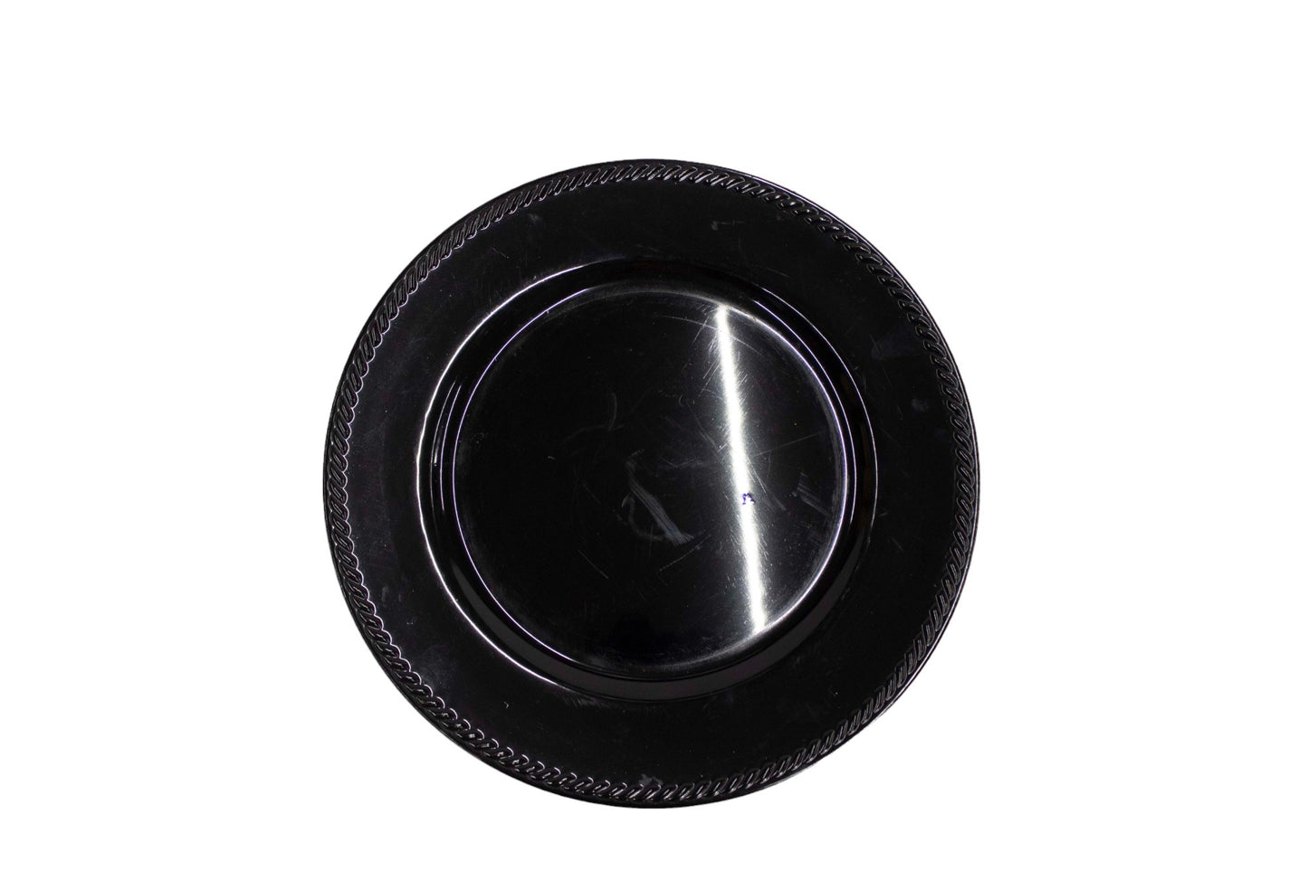 Plato Base Lineas Negro