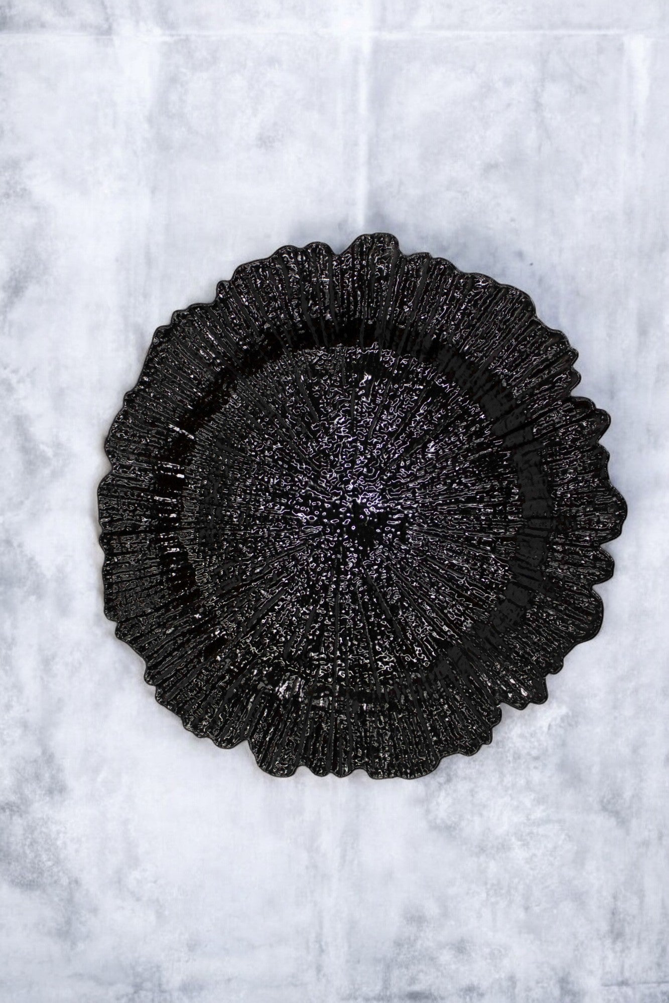 Plato Base Negro Textura
