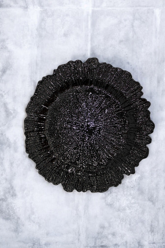 Plato Base Negro Textura