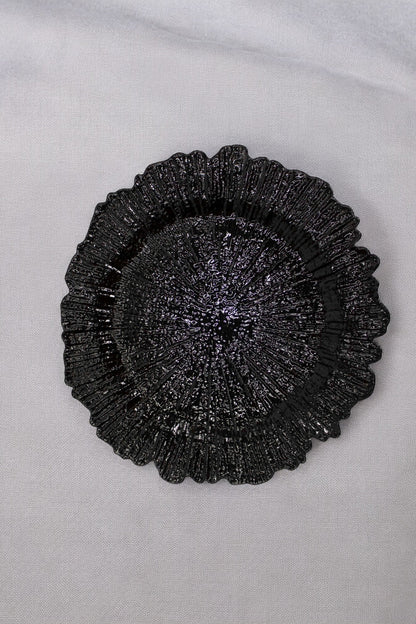 Plato Base Negro Textura