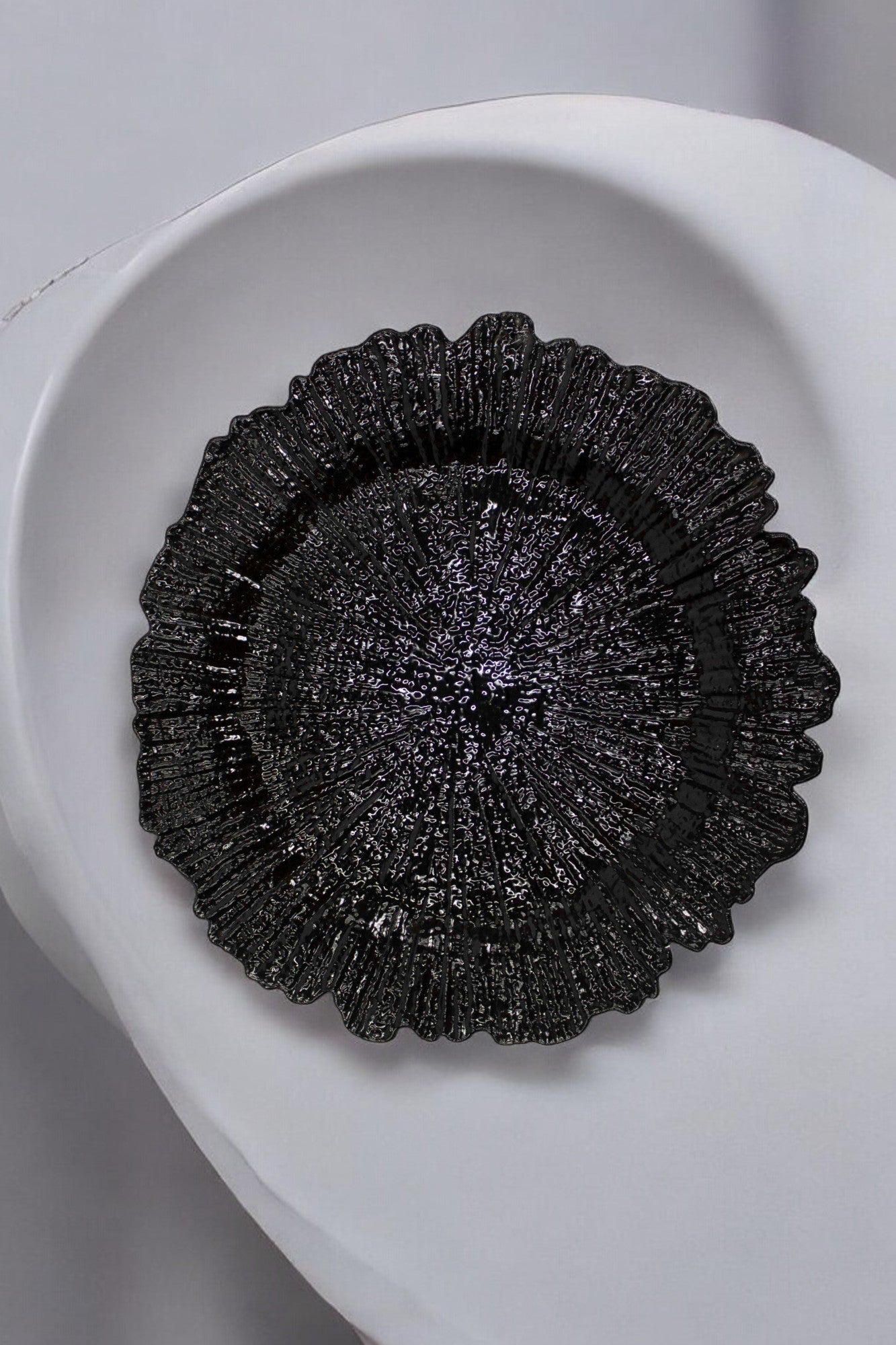 Plato Base Negro Textura