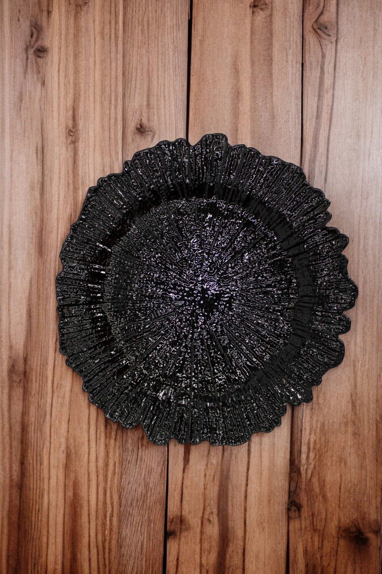 Plato Base Negro Textura