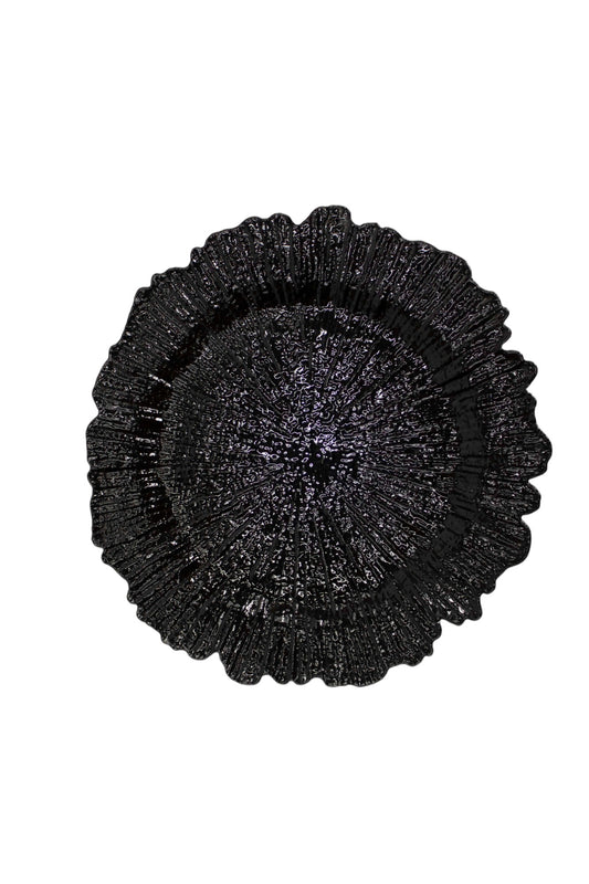 Plato Base Negro Textura