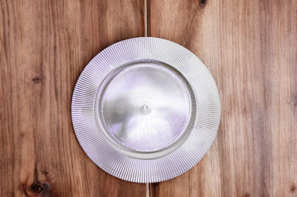 Plato Base Líneas Plata