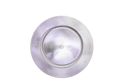 Plato Base Líneas Plata