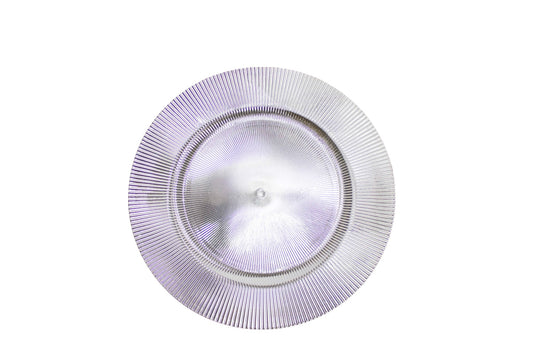 Plato Base Líneas Plata