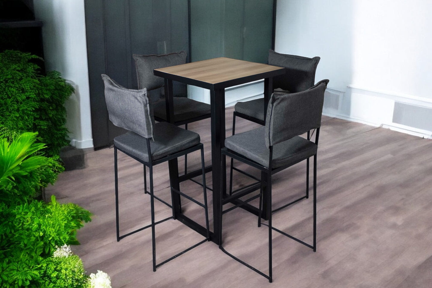 Periquera Smith Cuadrada Nogal (4 pax)