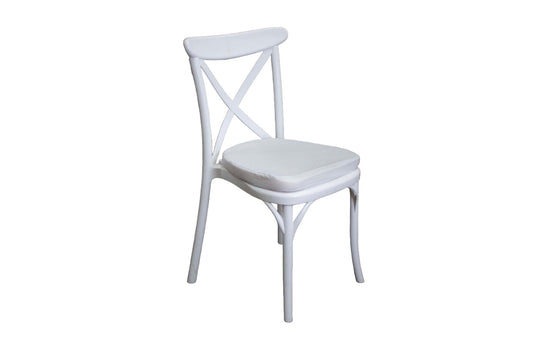 Silla Crossback Blanca Resina